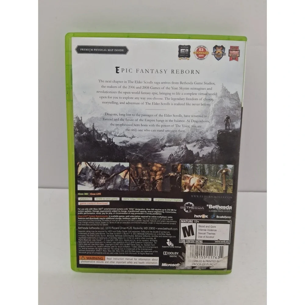 Elder Scrolls Skyrim - Microsoft Xbox 360